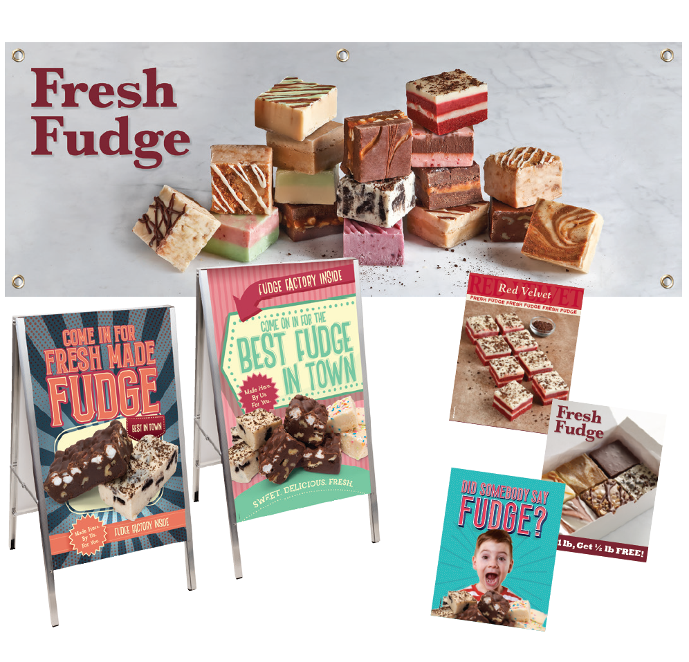 Fresh Fudge Retail Signage and Merchandising